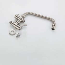 Folded Rotatable Wall-Mounted Cold Water Kitchen Faucet With Washing Machine Interface