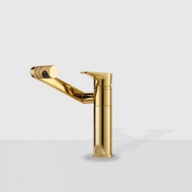 Copper Basin Mixer Gold For Bathroom Rotating Gold