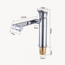 Copper Basin Mixer Gold For Chrome Rotating Bathroom