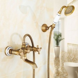 Antique Brass Shower Faucet For Toilet