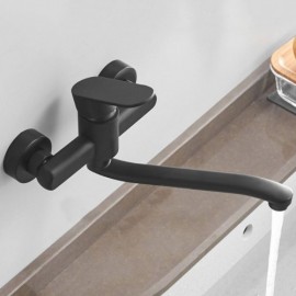 Copper Wall-Mounted Kitchen Mixer 2 Holes Black/White
