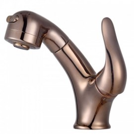 Basin Mixer With Removable Copper Nozzle Rose Gold