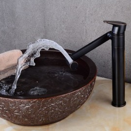 Copper Basin Mixer Gold For Black Rotating Bathroom