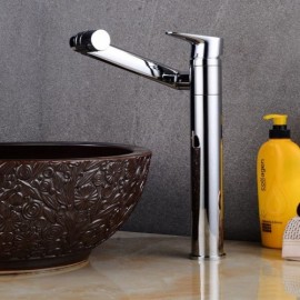 Copper Washbasin Mixer For Bathroom Rotating Chrome