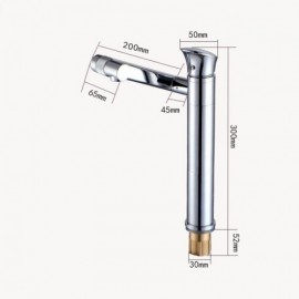 Copper Washbasin Mixer For Bathroom Rotating Chrome