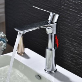 Chrome-Plated Copper Lifting Basin Mixer