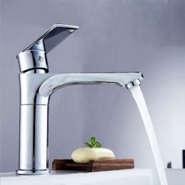Chrome-Plated Copper Lifting Basin Mixer