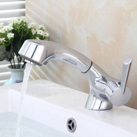 Basin Mixer With Removable Chrome-Plated Copper Nozzle
