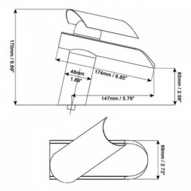 Single-Hole Waterfall Sink Faucet With Glass Spout Chrome Finish