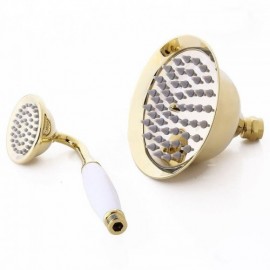 Vintage Solid Brass Shower And Hand Shower Set Chrome/Gold/Orb