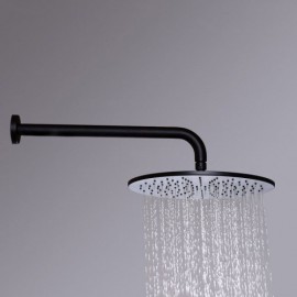 Shower Faucet With Hand Shower And 6 Jets In Plain Black