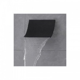 Modern Waterfall Shower System With Single Handle Solid Black