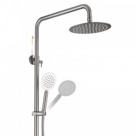 Thermostatic Stainless Steel Shower Faucet With Tub Spout Brushed Nickel