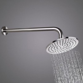 Dual Function Round Wall Mounted Shower Faucet With Hand Shower Brushed Nickel