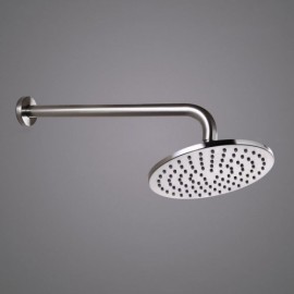 Dual Function Round Wall Mounted Shower Faucet With Hand Shower Brushed Nickel