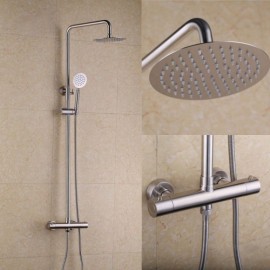 Thermostatic Shower Faucet In Brushed Nickel Stainless Steel