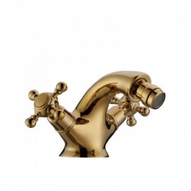 Bidet Faucet With Double Cross Handles Gold/Chrome/Antique
