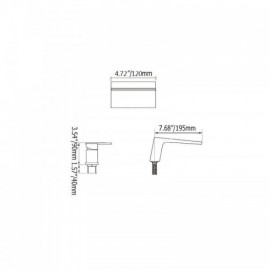 Modern Waterfall Bathtub Faucet In Polished Chrome Or Black