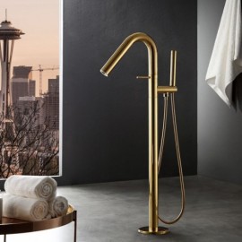 Floor Mounted Bathtub Mixer In Solid Brass 3 Colors