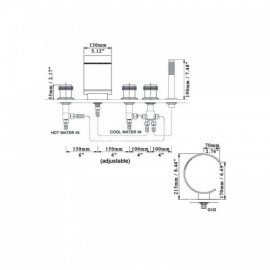 Bathtub Faucet With Handshower In Oil Rubbed Bronze