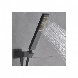 Chrome/Black Bathtub Faucet With Swivel Spout
