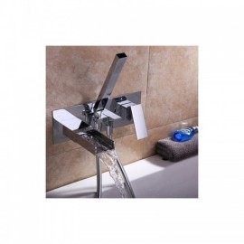 Modern Waterfall Chrome Faucet And Hand Shower