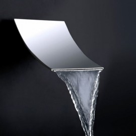 Chrome Waterfall Shower Faucet With Hand Shower And Faucets For Bathroom