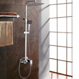 Simple Modern Style Chrome Bathroom Shower Faucet With Faucet