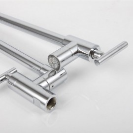 Contemporary Led Kitchen Faucet In Polished Chrome Wall Mount