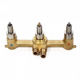 Luxurious Led Shower Faucet With Hand Shower And 6 Outlets In Brushed Nickel