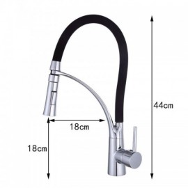 Single Handle Led Kitchen Faucet With Pull Out Sprayer Chrome And Black
