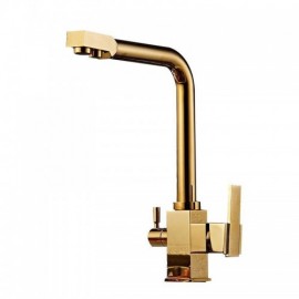 Brass Kitchen Mixer Gold Suitable For Water Purification Kits