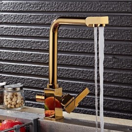 Brass Kitchen Mixer Gold Suitable For Water Purification Kits