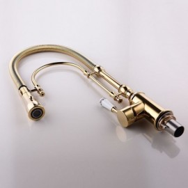 Brass Kitchen Mixer H52.5Cm 2 Spouts 3 Models