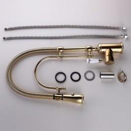 Brass Kitchen Mixer H52.5Cm 2 Spouts 3 Models