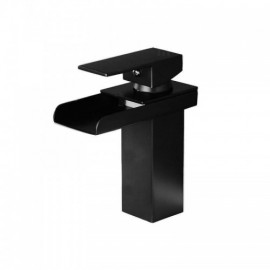 Cassade Brass Basin Mixer Black For Bathroom