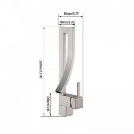 Brass Sink Faucet With Waterfall Spout