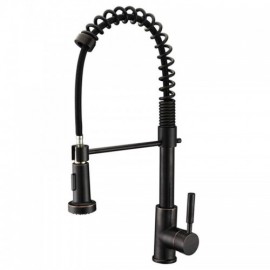 Orb Black Antique Brass Single-Handle Single-Function Kitchen Faucet With Pullout