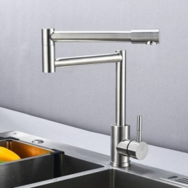 Pull-Down Kitchen Faucet In Brushed Nickel Stainless Steel