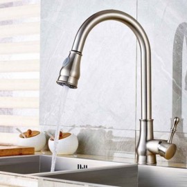 Pull-Down Kitchen Faucet Brushed Nickel Finish