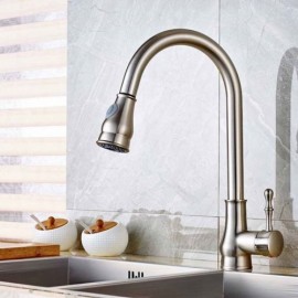Pull-Down Kitchen Faucet Brushed Nickel Finish