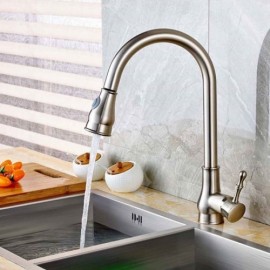 Pull-Down Kitchen Faucet Brushed Nickel Finish
