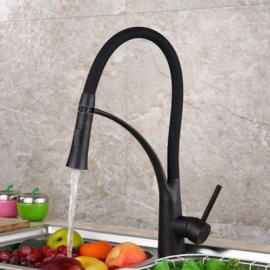 Orb Antique Black Brass Kitchen Faucet Single Handle