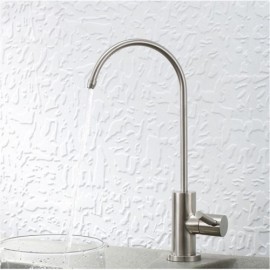 Single Hole Kitchen Faucet Brushed Stainless Steel Water Filter