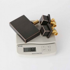 Orb Antique Black Two-Handle Solid Brass Wall-Mount Waterfall Lavatory Faucet