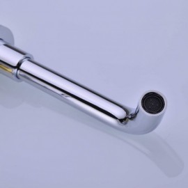 Double Hole Chrome Brass Wall Mounted Sink Faucet