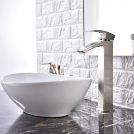 Chrome/Brushed Solid Brass Waterfall Faucet For Bathroom
