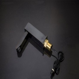 Single Hole Automatic Sensor Bathroom Faucet Antique Orb Black