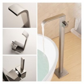 Brushed Brass Bathtub Mixer H91.5Cm For Bathroom