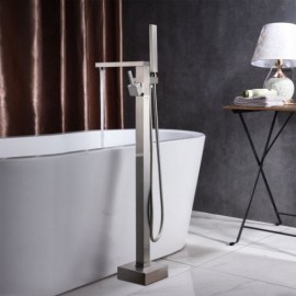 Bathtub Mixer With Brushed Brass Hand Shower H90.1Cm For Bathroom